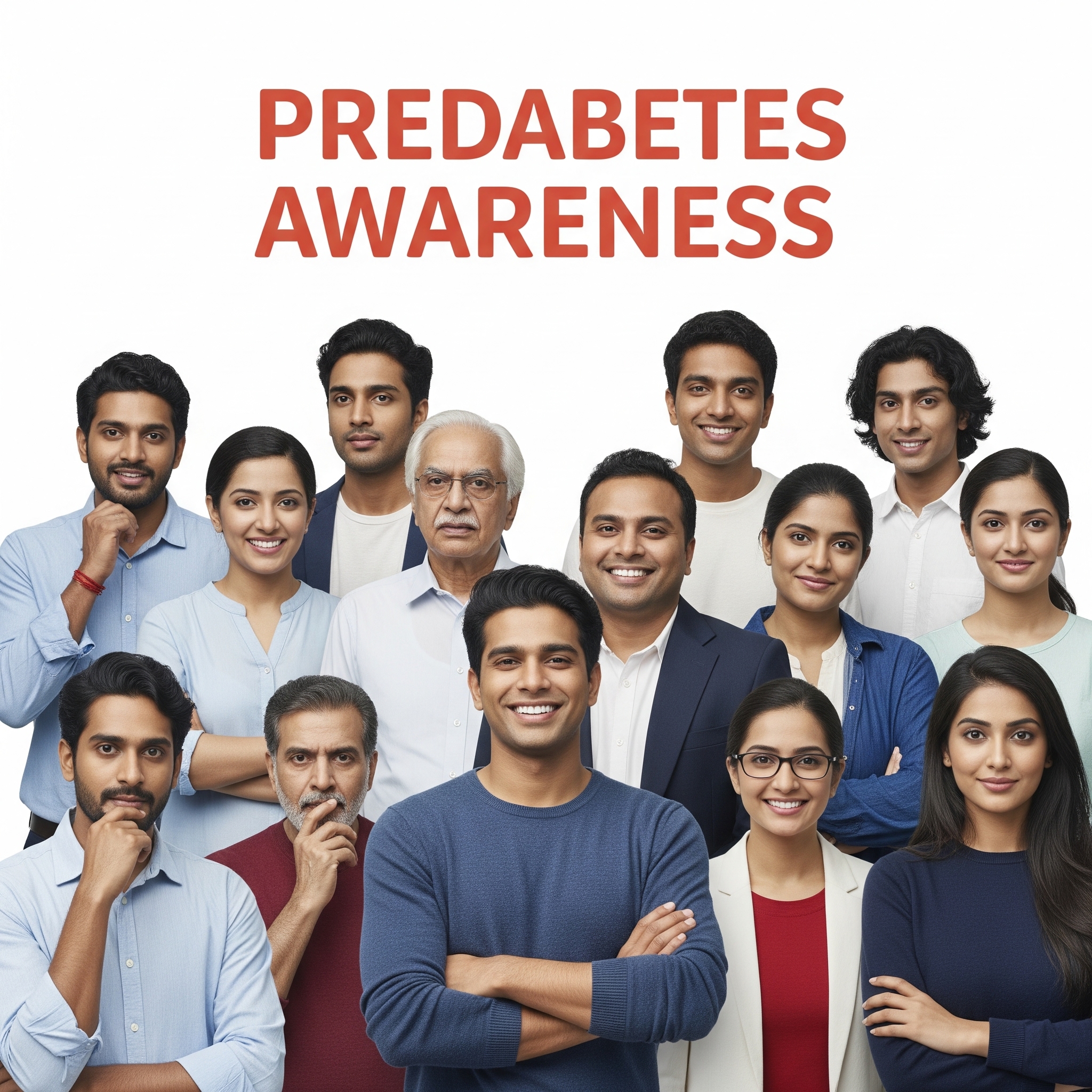 Group of people raising awareness about Prediabetes